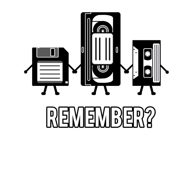 Remember Floppy Diskette VHS Kasette 80s 90s