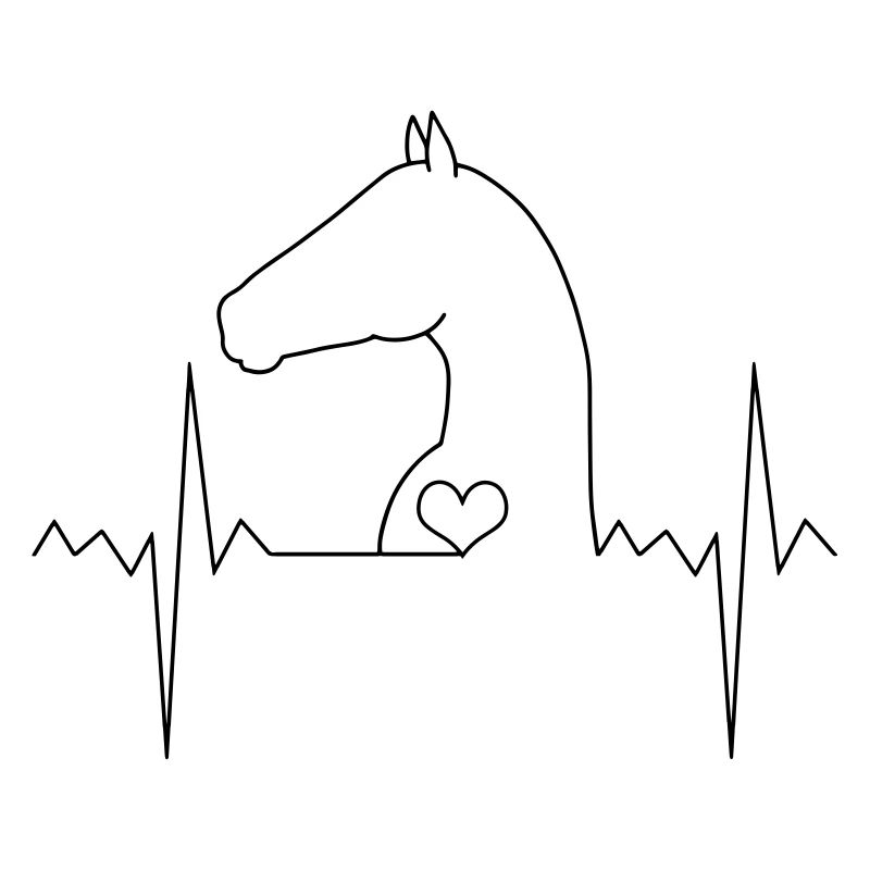 Herzfrequenz Pferd Heartbeat Horse Geschenk