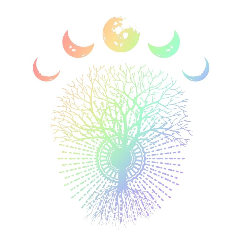 Moon moon phases tree environmentalist gift