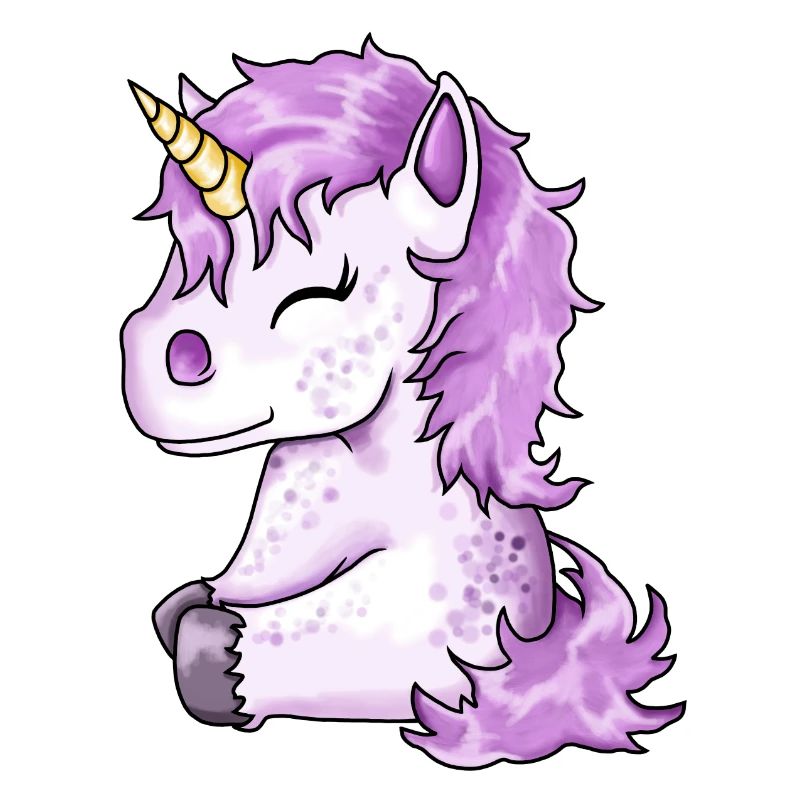 Süßes pinkes Einhorn Fohlen