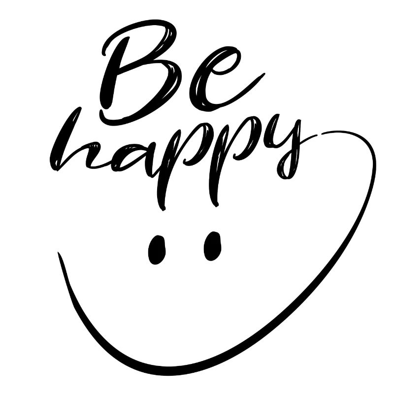 Be Happy With Hand Drawn Smile