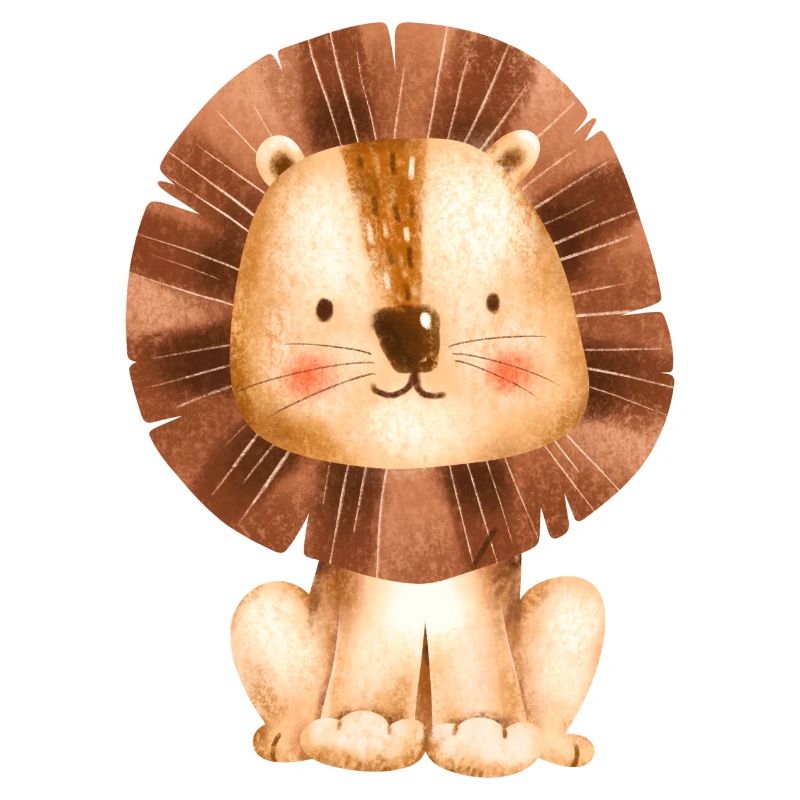 mignon petit lion