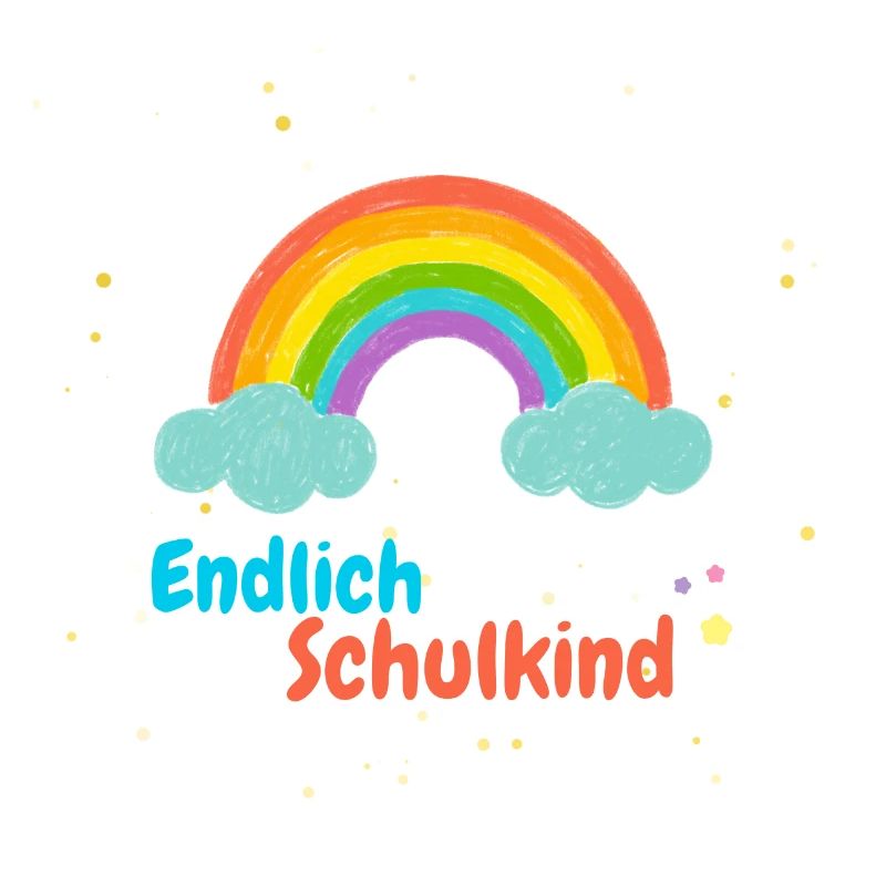 Endlich Schulkind Regenbogen Einschulung Geschenk