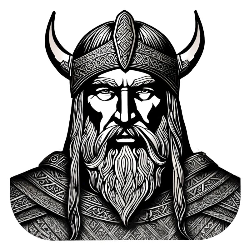 Stolzer Wikinger Krieger Germane