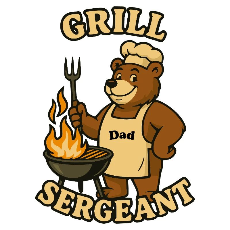 Grill Sergeant Funny BBQ Dad Design