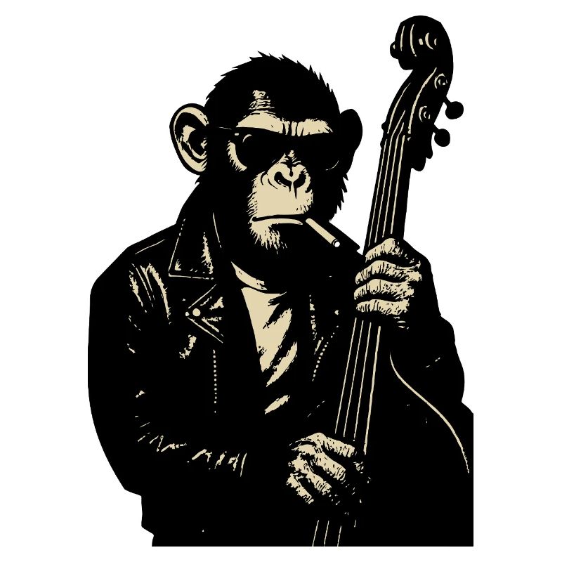 Monkey Rocker Basse en cuir