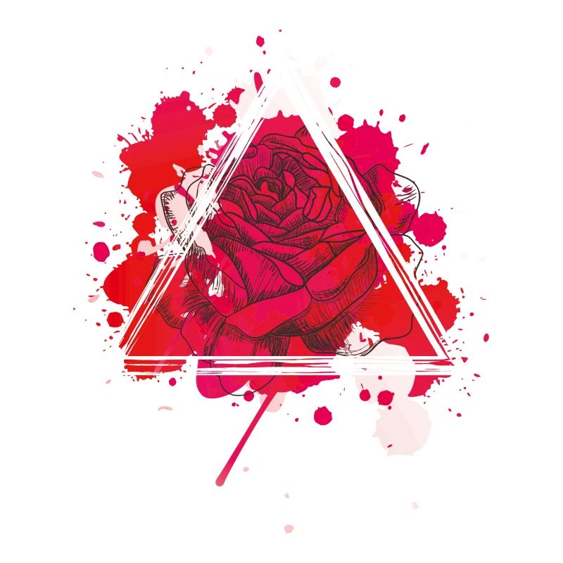 Triangle Rose rouge