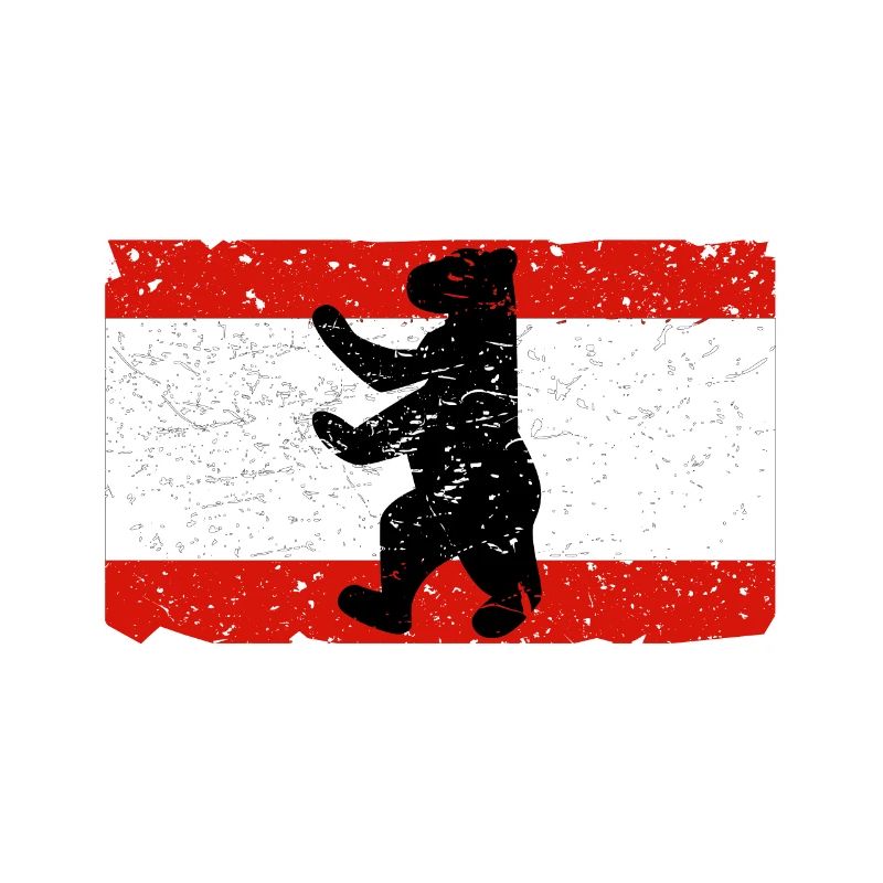 Berlin bear with Berlin flag