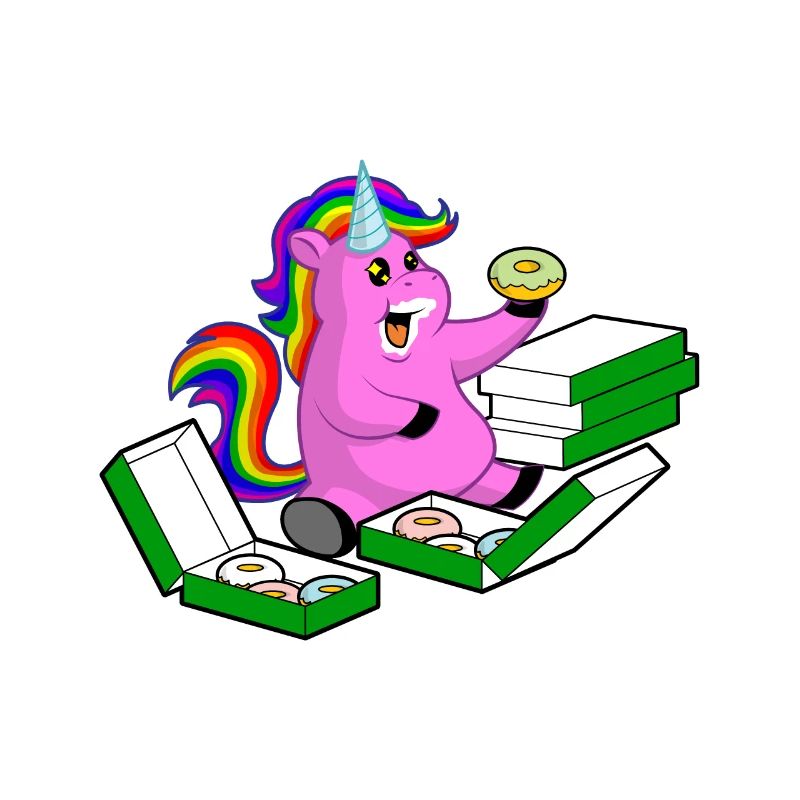 Einhorn Donut süß-Pummeliges Einhorn Geschenk
