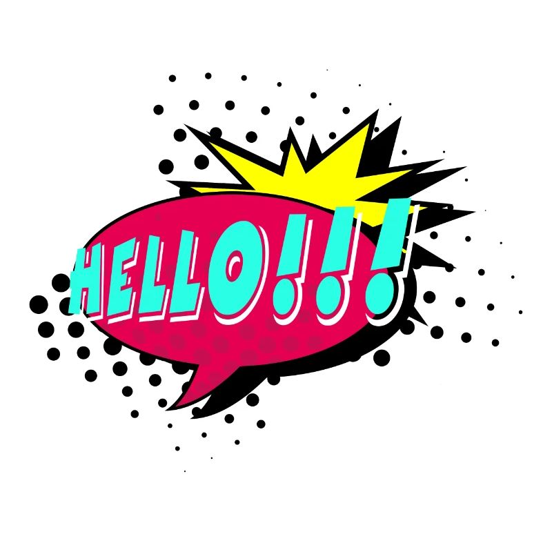 Speech bubble, speech balloon, pop art, text bubble