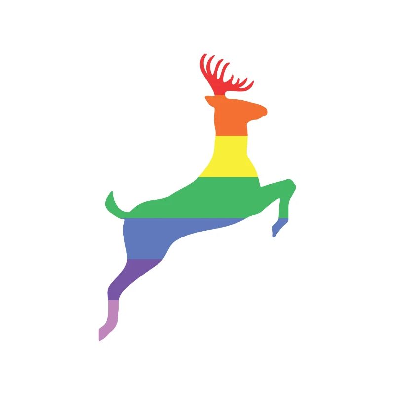 Rainbow Deer Gift Coloré Pride CSD