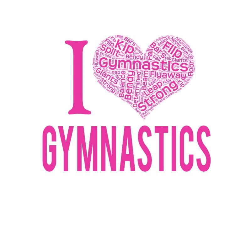 Lustiges ich-Herzgymnastikmädchen oder Turnerin-Muttergeschenk