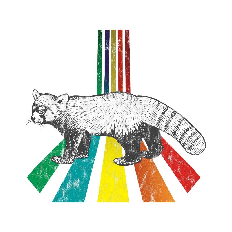 Petit panda arc-en-ciel utilisé