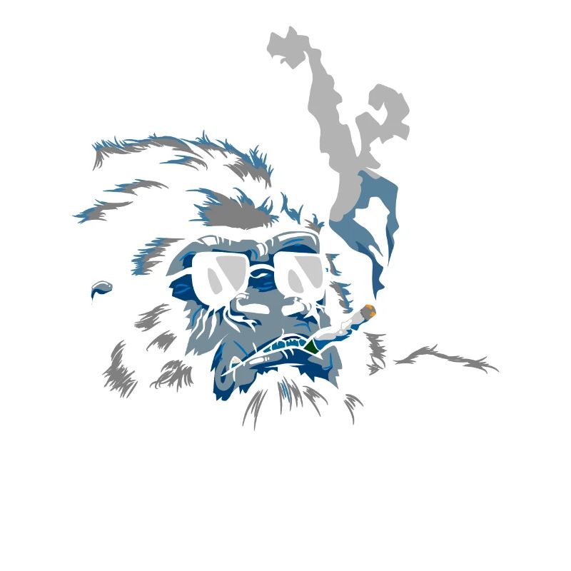 Gorilla mit Zigarette