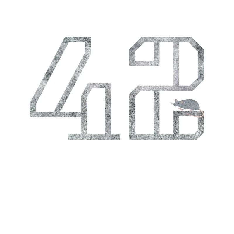 42 with mouse, gift, nerd, computer freaks