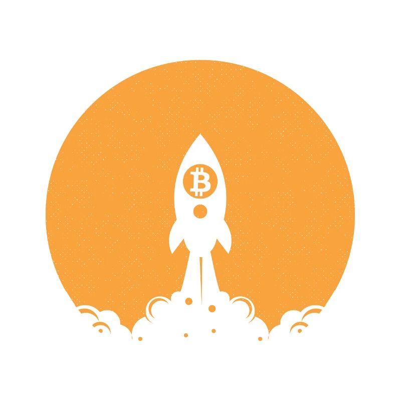 Bitcoin cryptocurrency crypto rocket