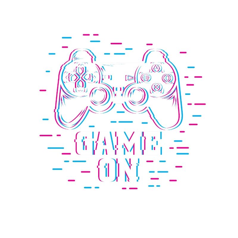 Game on mit Controller bunt