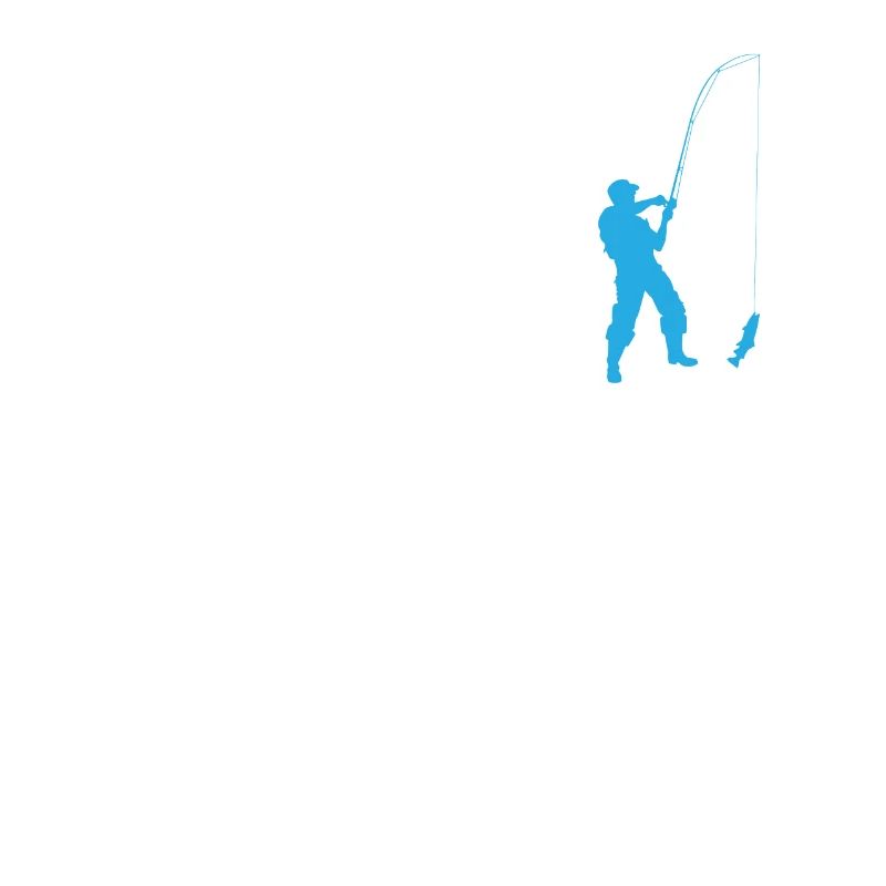 Fishing - Human Evolution / Darwin / Blue