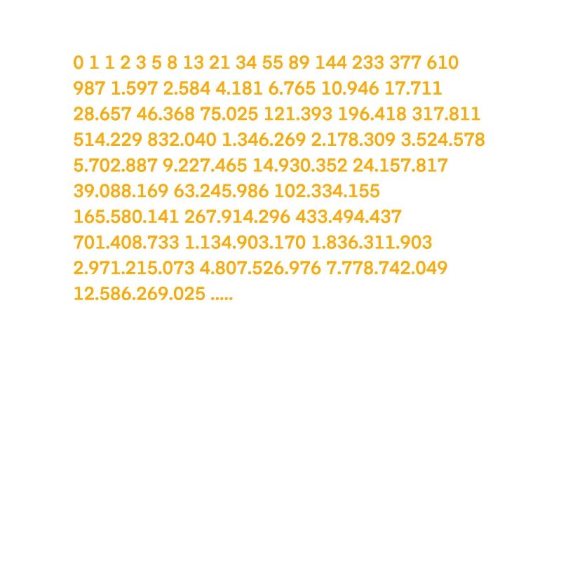 Séquence de numéros de formule de Fibonacci