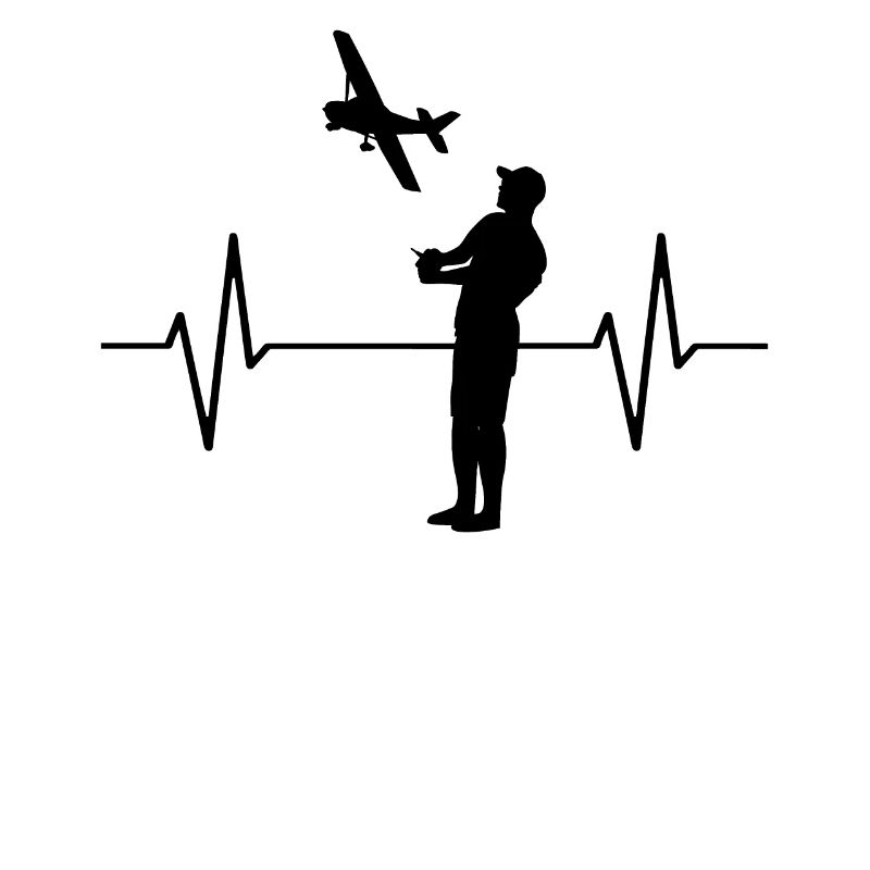 Modellflug Modellbauer Flugzeug EKG Linie Geschenk