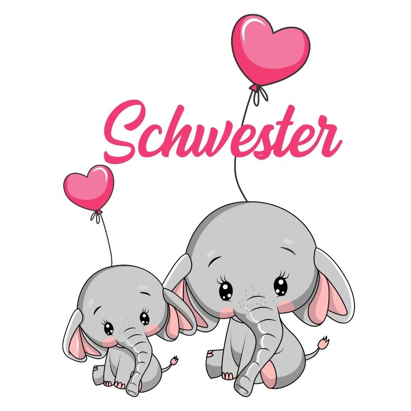 Große Schwester 2020 Elefant süßes Geschenk