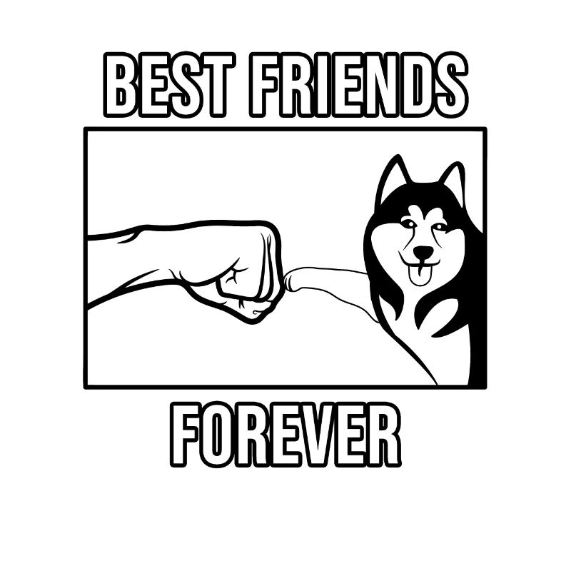 Fauststoß Bester Husky Siberian Husky Freund