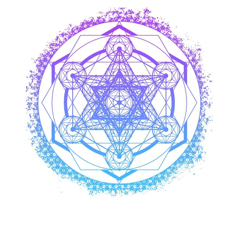Metatron's Cube Gradient Sacred Geometry Symbol