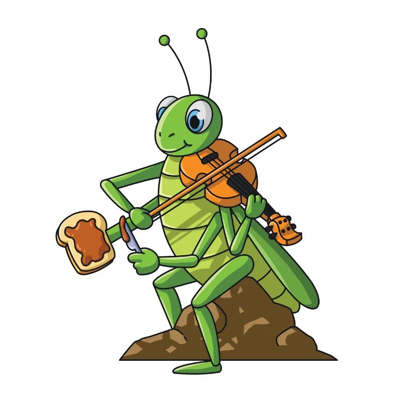 Violin cricket violin player multitasking bread
