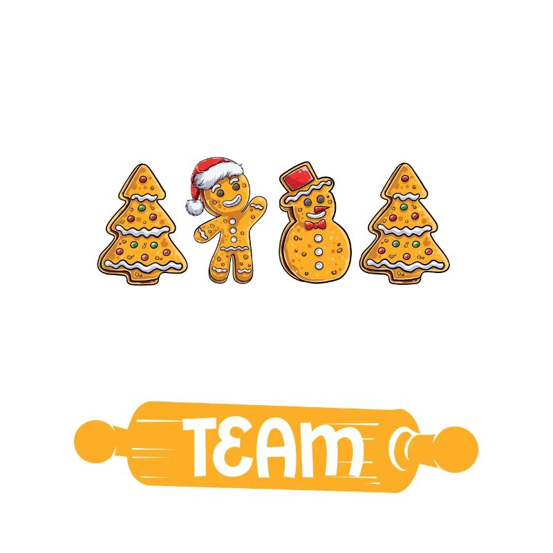 Back Team Bakers Christmas Cookie Baking Gingerbread