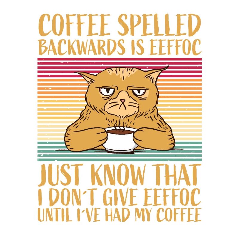 Café épelé à l'envers est caféine eeffoc café