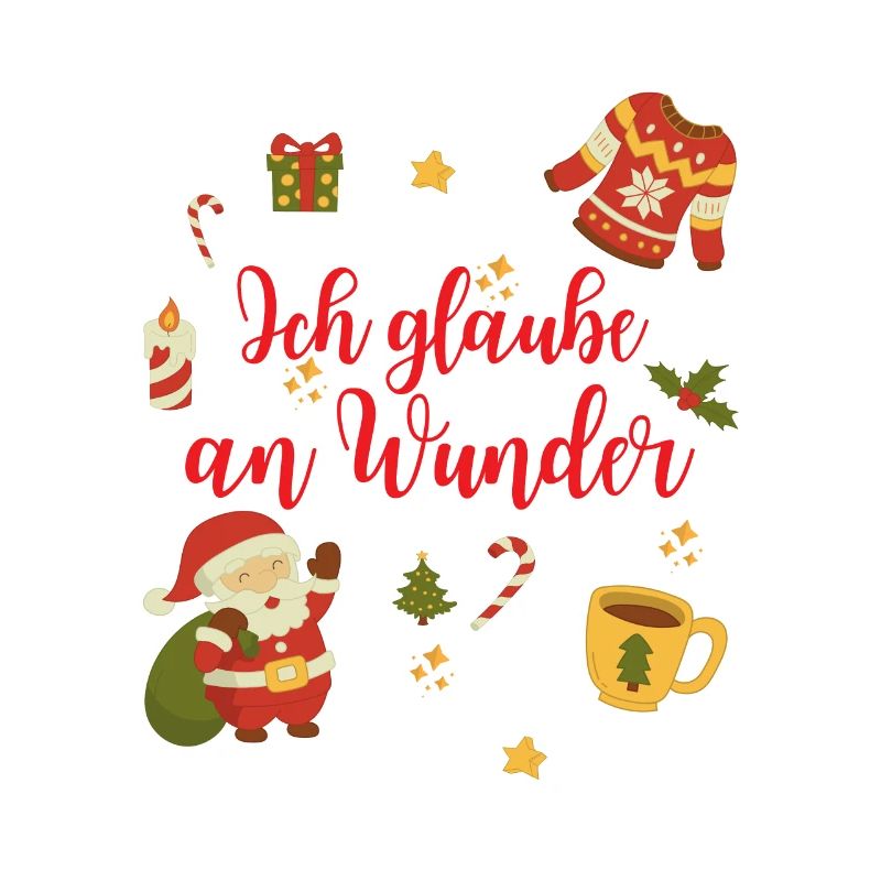 Ich Glaube An Wunder Weihnachtspullover Geschenk