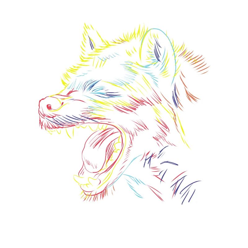 Scribble Hyena