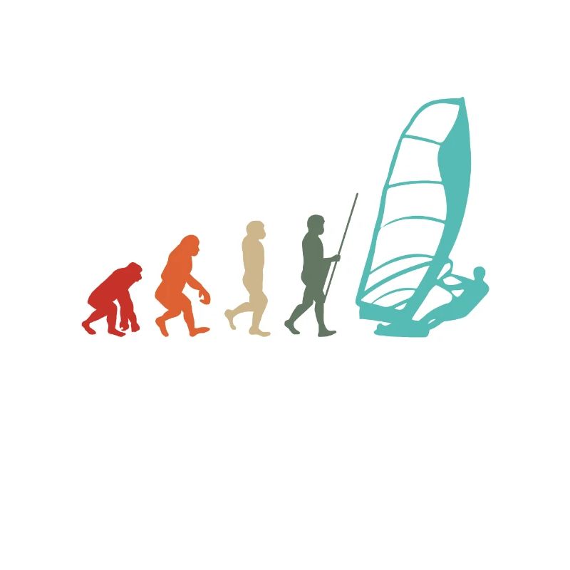 Windsurfer Retro Surfer Windsurfen Evolution