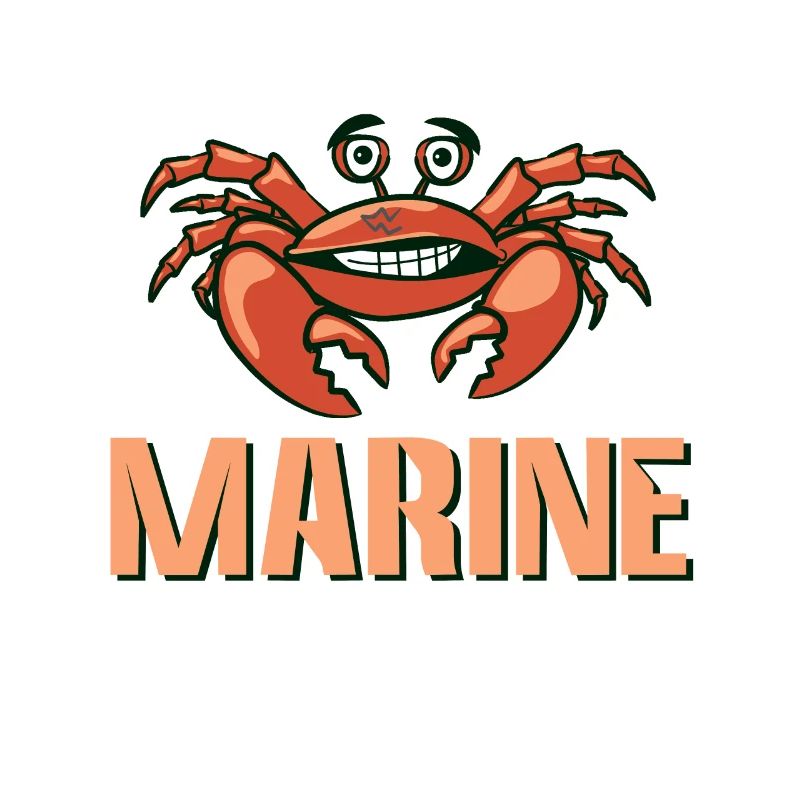 Marine biologist design with crayfish