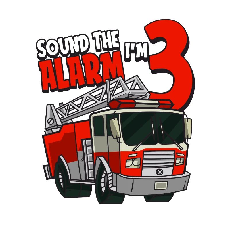 3rd Birthday Years Fire Brigade Three Alarm Gift