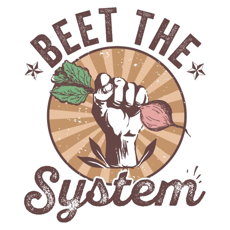 Beet the System funny vegetable design