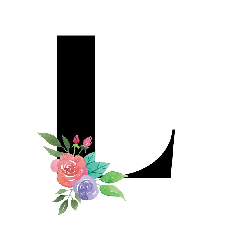 Letter L personalized gift alphabet first name Christmas