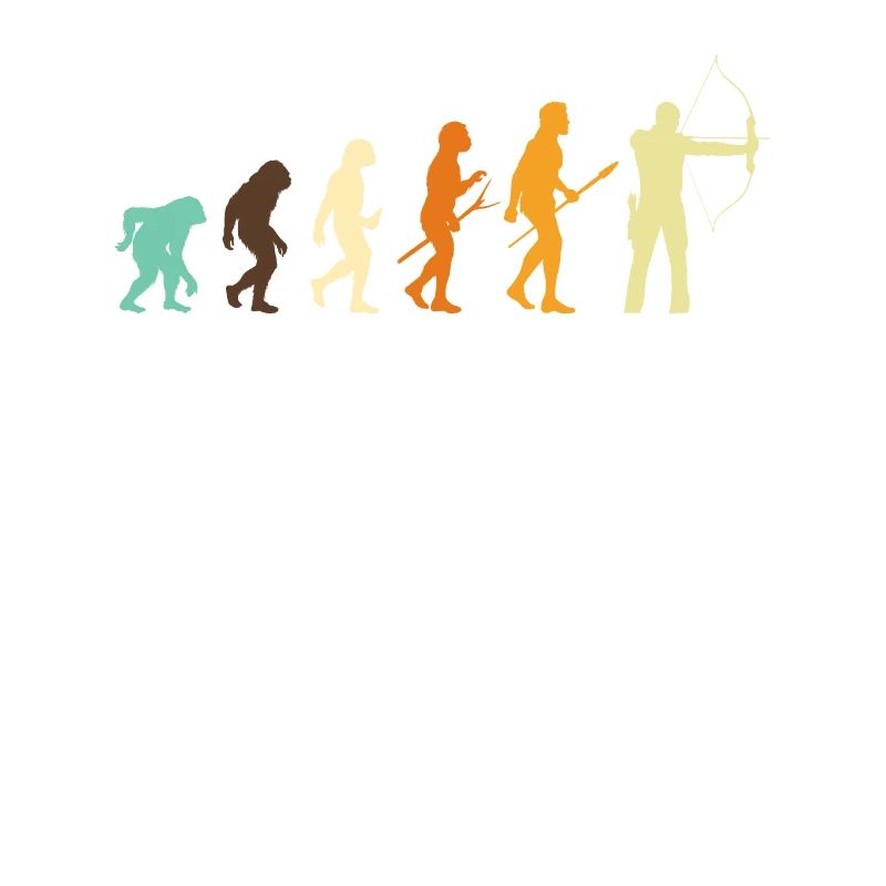 Evolution Bogenschießen Bogenschütze Geschenk