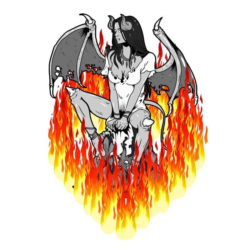 Flames Purgatory She-devil Hell Horror Halloween