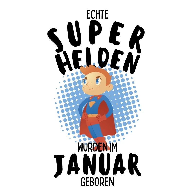 Echte Superhelden wurden im Januar geboren Junge