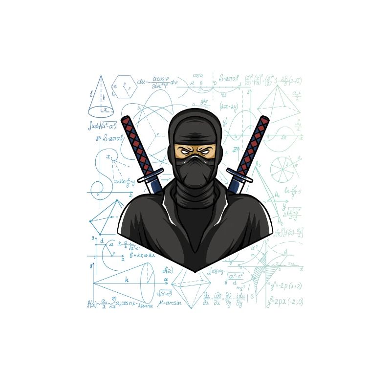 MATH NINJA Mathematics Geek Funny Nerd Humor Pun