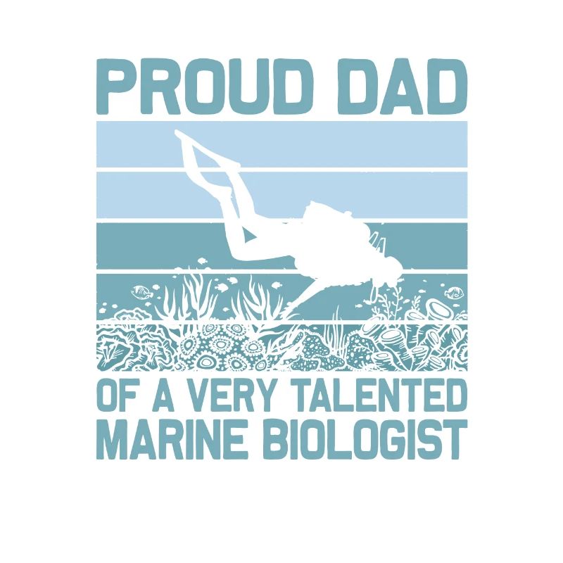 Fier papa d’un biologiste marin étudiant océanographique Sci