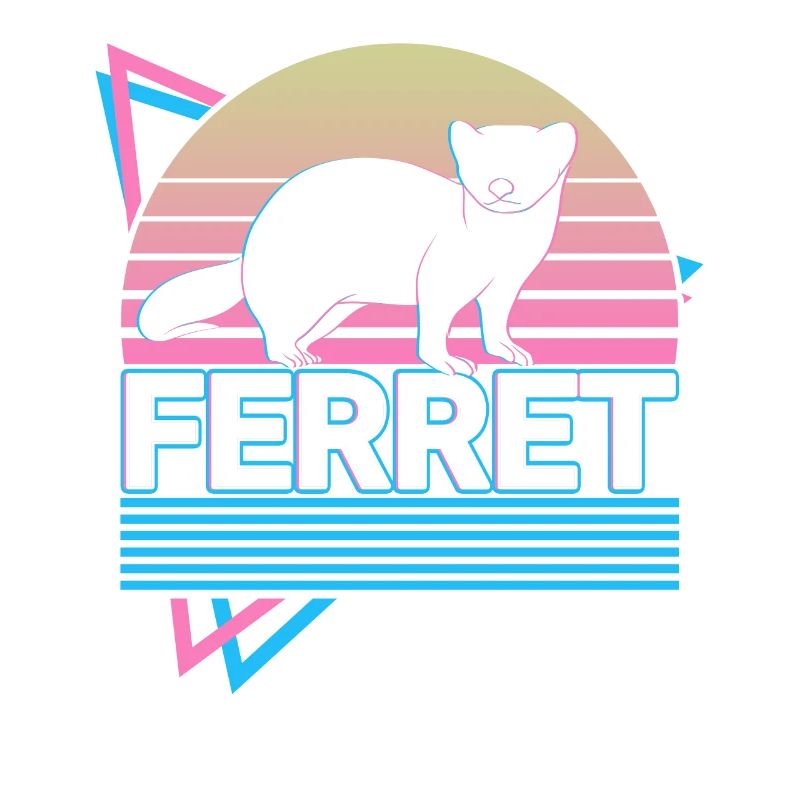 Frettchen Retro Geschenk