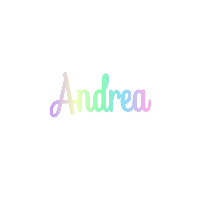 ANDREA Rainbow Minimalist Cursive
