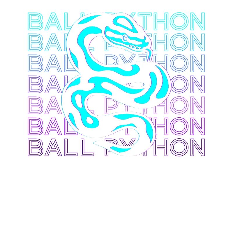 Ball Python Snake Retro Gift