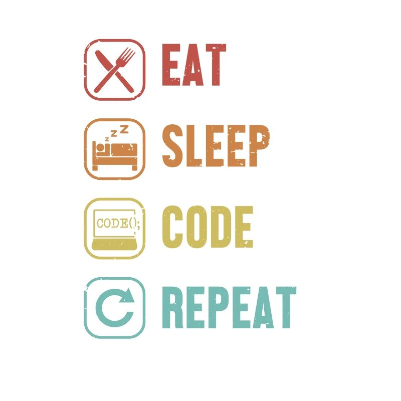 Eat Sleep Code Repeat Software Engineer Coder