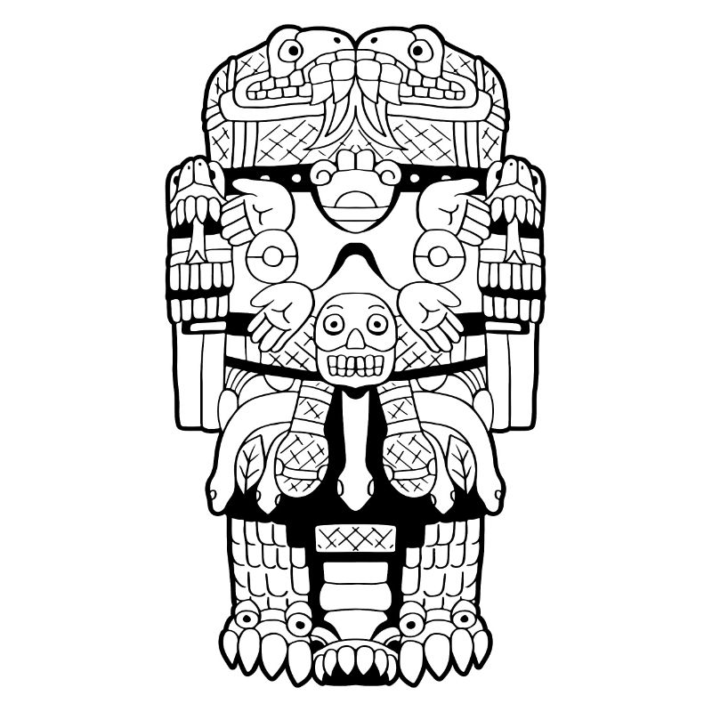 Coatlicue Déesse Aztèque Déesse de la Terre Maya Inca
