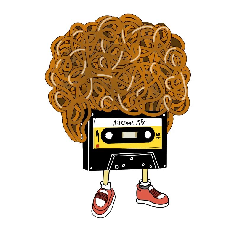 Conception de cassette des années 80 avec boucles Rasta