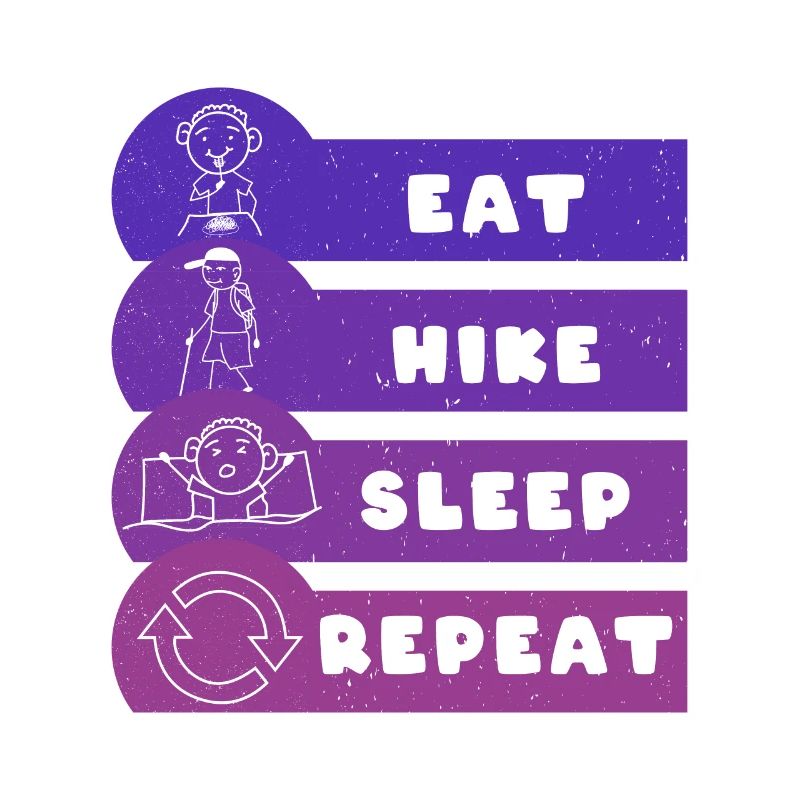 Manger Randonnée Sommeil Répéter
