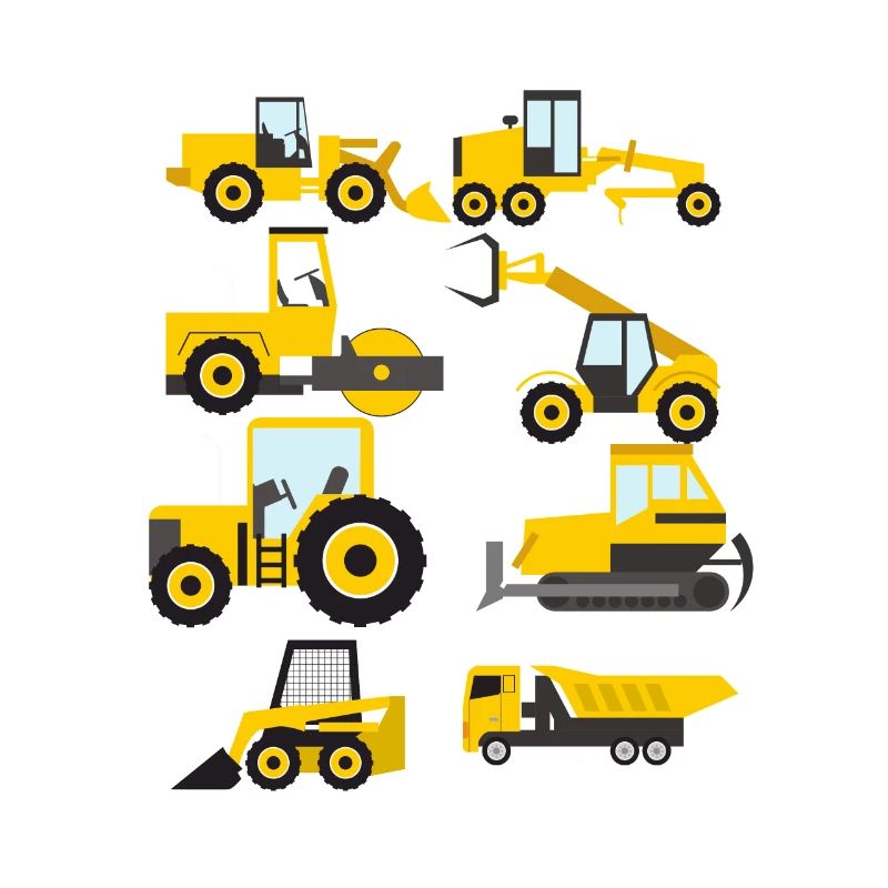 Construction Excavator Collection Funny Constructi